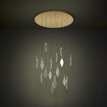 Eglo - LED Димируем пендел 16xLED/3,3W/230V 3000K Ø 78 см златист