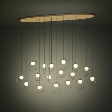 Eglo - LED Димируем пендел 17xLED/3W/230V 3000K златист