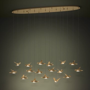 Eglo - LED Димируем пендел 17xLED/3W/230V 3000K златист