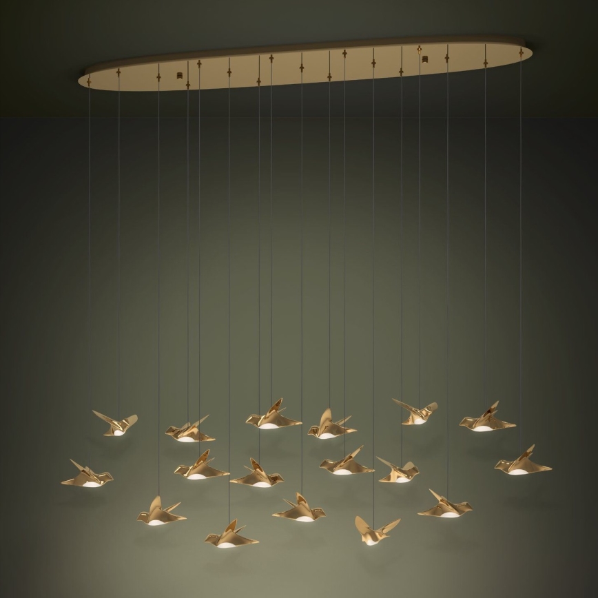 Eglo - LED Димируем пендел 17xLED/3W/230V 3000K златист