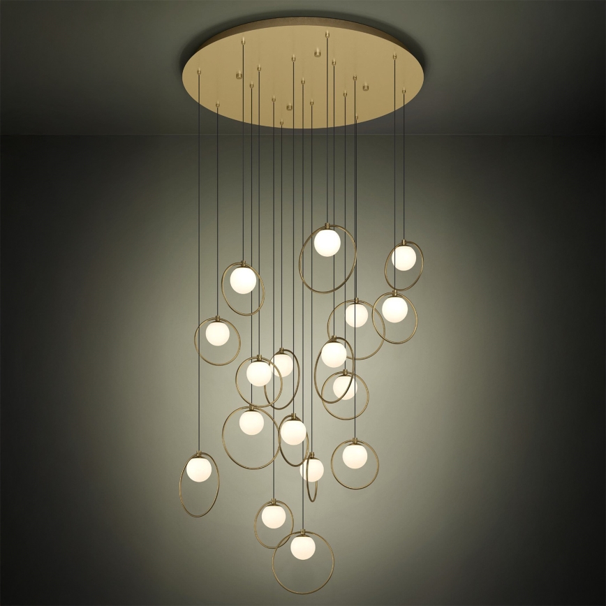 Eglo - LED Димируем пендел 17xLED/3W/230V 3000K Ø 78 см златист