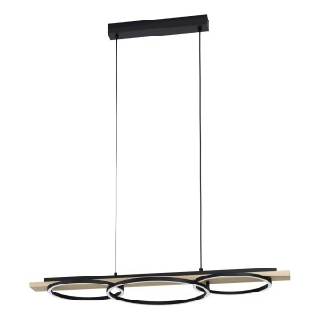 Eglo - LED Димируем пендел 2xLED/12,5W/230V+1xLED/15,5W 3000K бежов/черен