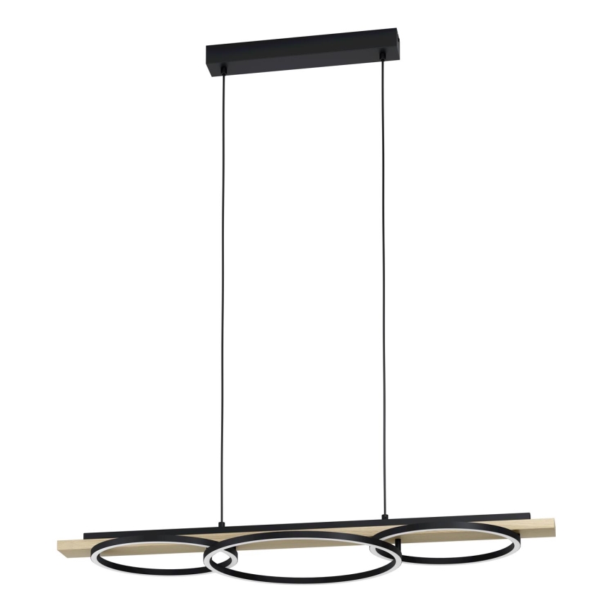 Eglo - LED Димируем пендел 2xLED/12,5W/230V+1xLED/15,5W 3000K бежов/черен