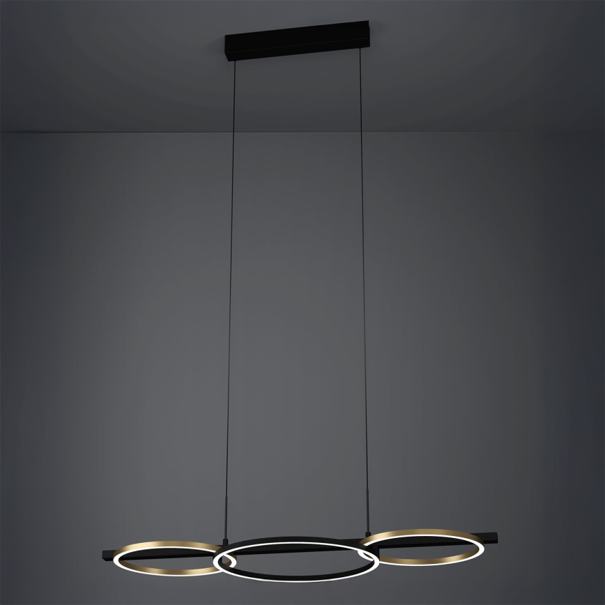 Eglo - LED Димируем пендел 2xLED/12,5W/230V + LED/15,5W 3000K черен