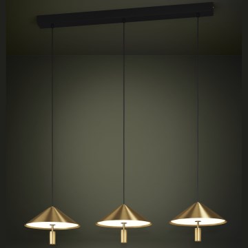 Eglo - LED Димируем пендел 3xLED/12W/230V 3000K златист