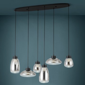 Eglo - LED Димируем пендел 6xLED/5,4W/230V 2700K опушен