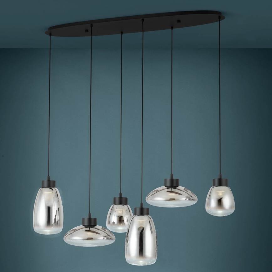 Eglo - LED Димируем пендел 6xLED/5,4W/230V 2700K опушен