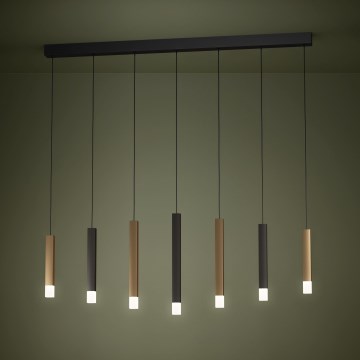 Eglo - LED Димируем пендел 7xLED/3,1W/230V 3000K антрацит/златист