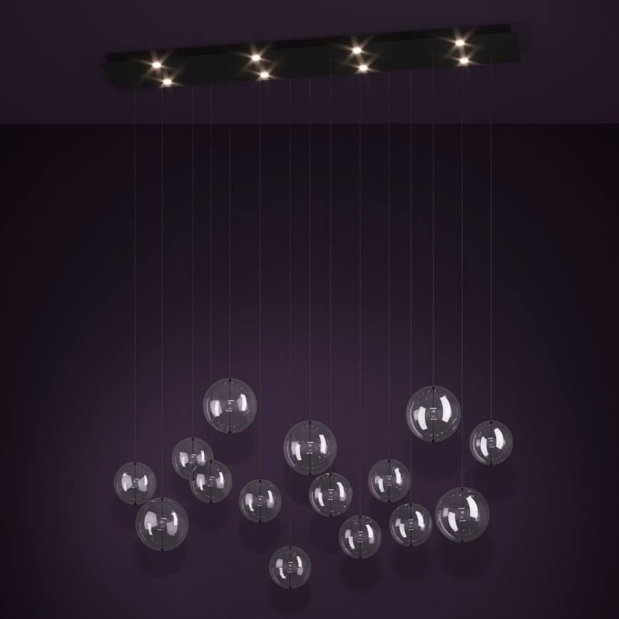 Eglo - LED Димируем пендел 8xLED/4,2W/230V 3000K прозрачен