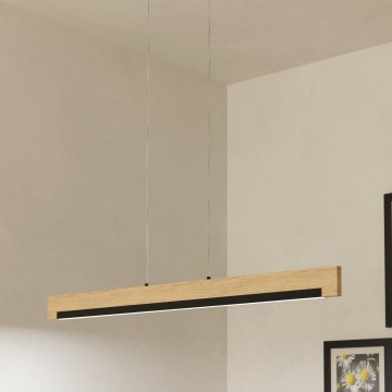 Eglo - LED Димируем пендел LED/25,5W/230V 3000K черен/бежов