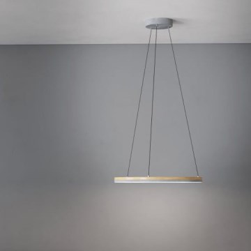 Eglo - LED Димируем пендел LED/36W/230V 3000K сив/дъб