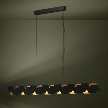 Eglo - LED Димируем пендел LED/44W/230V 3000K черен/златист