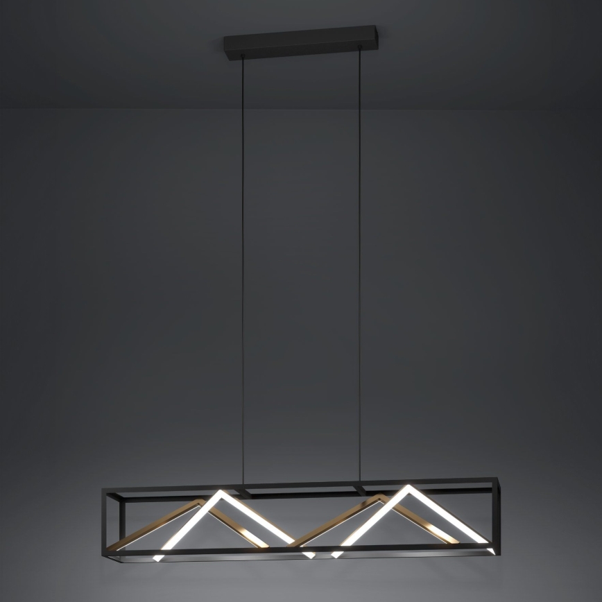 Eglo - LED Димируем пендел LED/46W/230V 2700-6500K черен/златист + дистанционно управление