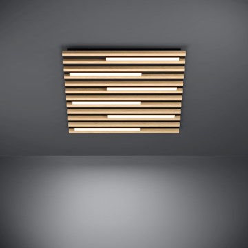 Eglo - LED Димируем плафон 6xLED/8,5W/230V 3000K 57,5x57,5 см кафяв