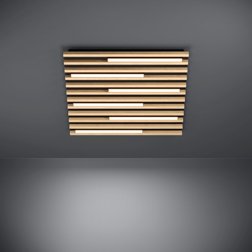 Eglo - LED Димируем плафон 6xLED/8,5W/230V 3000K 57,5x57,5 см кафяв