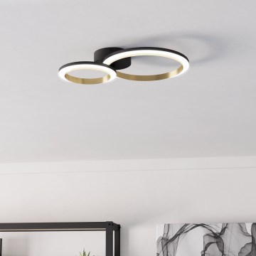Eglo - LED Димируем плафон LED/12W/230V 4000K черен/златист