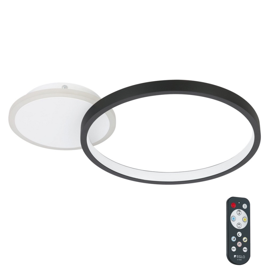 Eglo - LED Димируем плафон LED/15W/230V черен + дистанционно