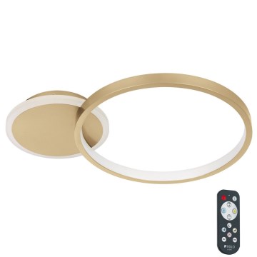 Eglo - LED Димируем плафон LED/15W/230V златист + дистанционно
