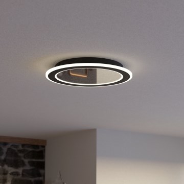 Eglo - LED Димируем плафон LED/20W/230V 2700-6500K черен + дистанционно управление