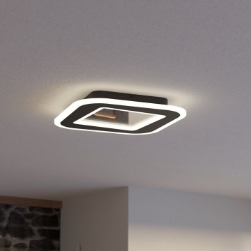 Eglo - LED Димируем плафон LED/20W/230V 2700-6500K черен + дистанционно управление