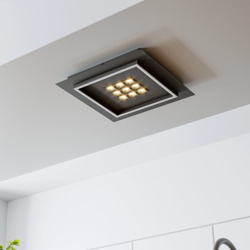 Eglo - LED Димируем плафон LED/21,4W/230V 2700-6500K черен + дистанционно управление