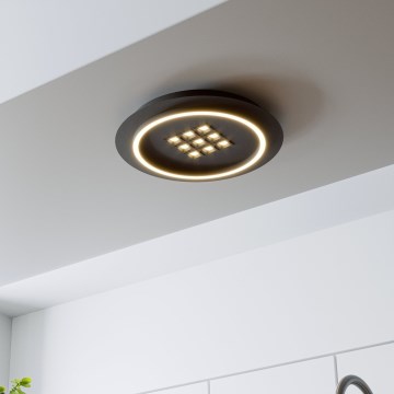 Eglo - LED Димируем плафон LED/21,4W/230V 2700-6500K черен + дистанционно управление