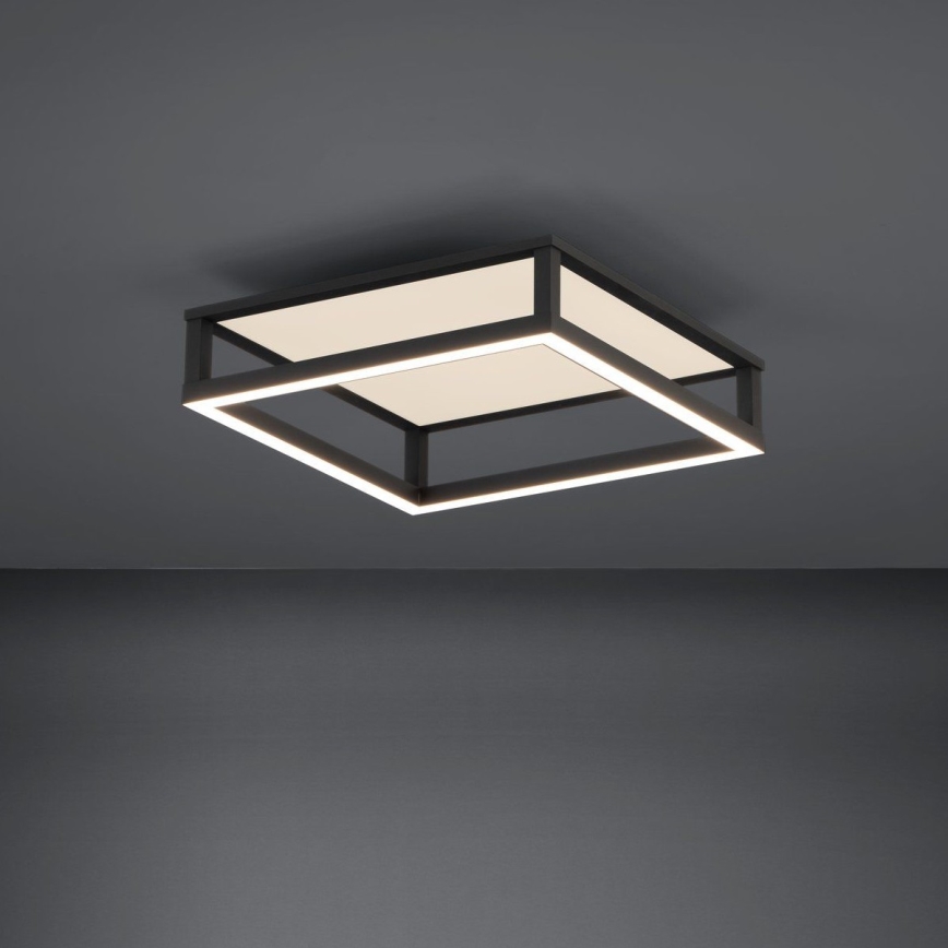 Eglo - LED Димируем плафон LED/29,4W/230V 2700-6500K черен + дистанционно управление