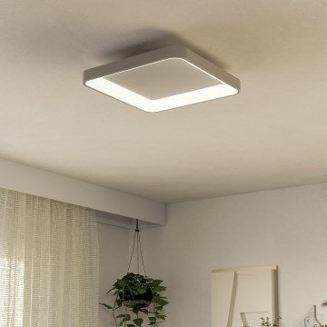 Eglo - LED Димируем плафон LORETELLO LED/12W/230V бял + дистанционно управление