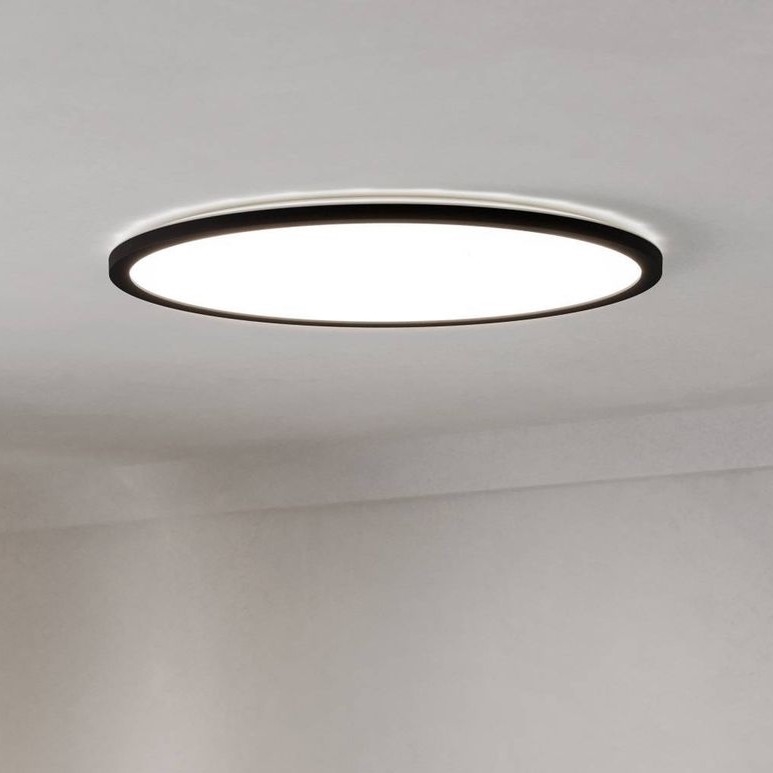 Eglo - LED Димируем плафон за баня LED/16,8W/230V 2700-6500K Ø 50 см IP44 черен + дистанционно управление