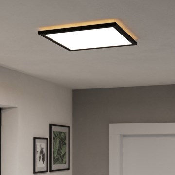 Eglo - LED Димируем плафон за баня LED/17,6W/230V 2700-6500K 39x39 см IP44 черен + дистанционно управление
