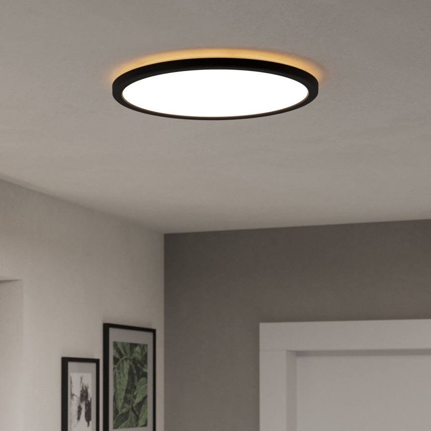 Eglo - LED Димируем плафон за баня LED/18,5W/230V 2700-6500K Ø 38,9 см IP44 черен + дистанционно управление
