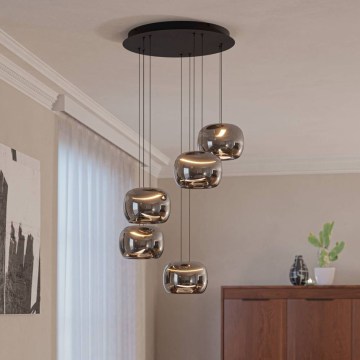 Eglo - LED димируем полилей на кабел 5xLED/5,8W/230V черен/опушен