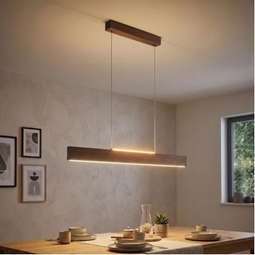 Eglo - LED димируем полилей на кабел LED/21W/230V + LED/8,4W орех