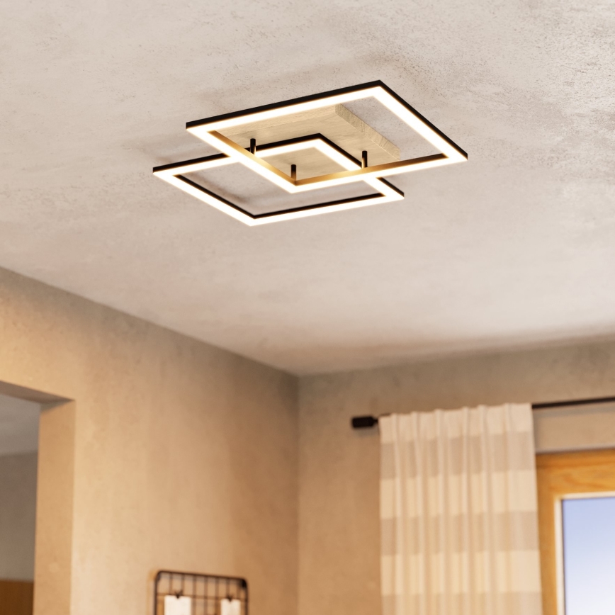 Eglo - LED Димируем полилей за повърхностен монтаж 4xLED/32W/230V 2700-6500K кафяв/черен