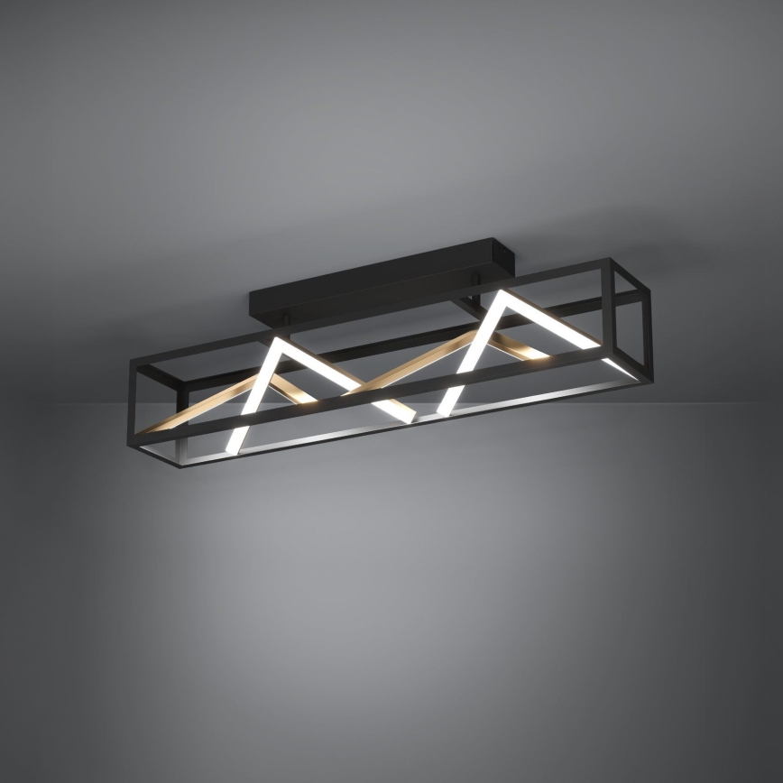 Eglo - LED Димируем полилей за повърхностен монтаж LED/45W/230V 2700-6500K черен/златист + дистанционно управление