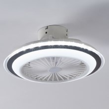 Eglo - LED Димируем таванен вентилатор LED/25,5W/230V бял/сив 2700-6500K + дистанционно управление