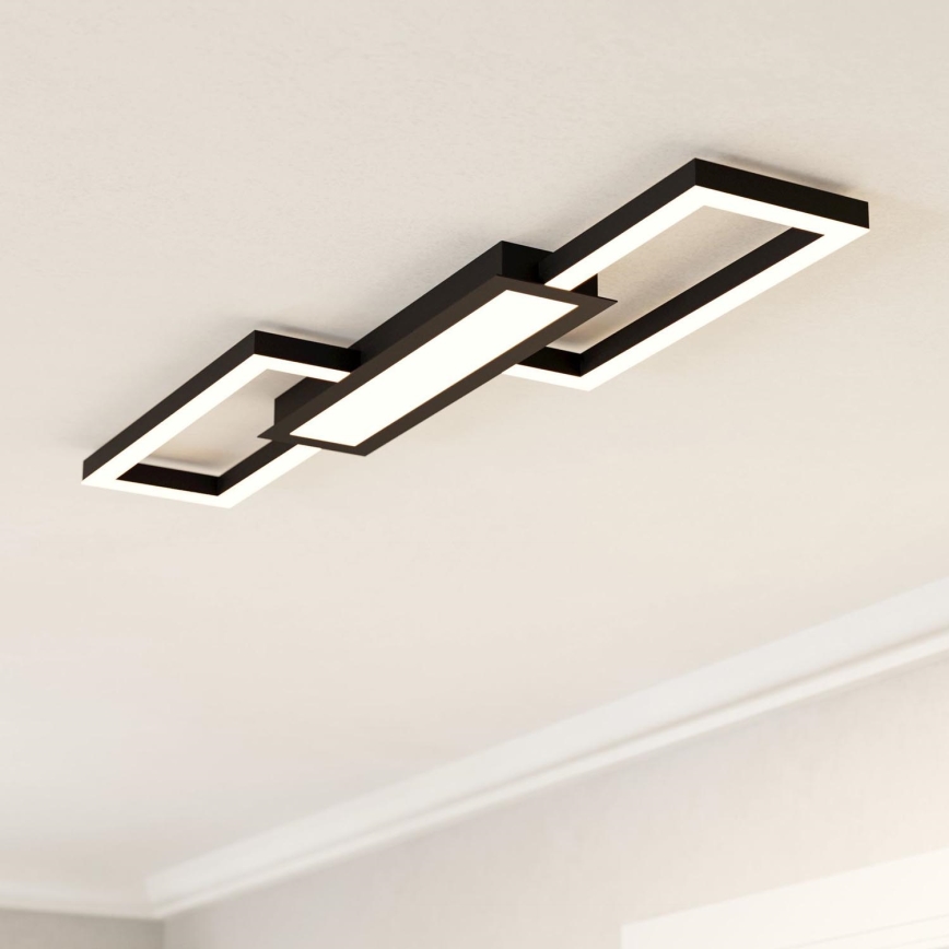 Eglo - LED Димируема лампа LED/37W/230V 3000-6500K черна + дистанционно