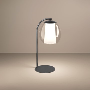 Eglo - LED димируема настолна лампа LED/5,5W/230V + LED/1,6W 2200-6500K черен хром
