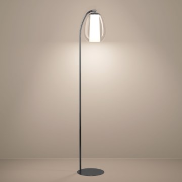 Eglo - LED димируема подова лампа LED/7W/230V + LED/1,6W черен хром