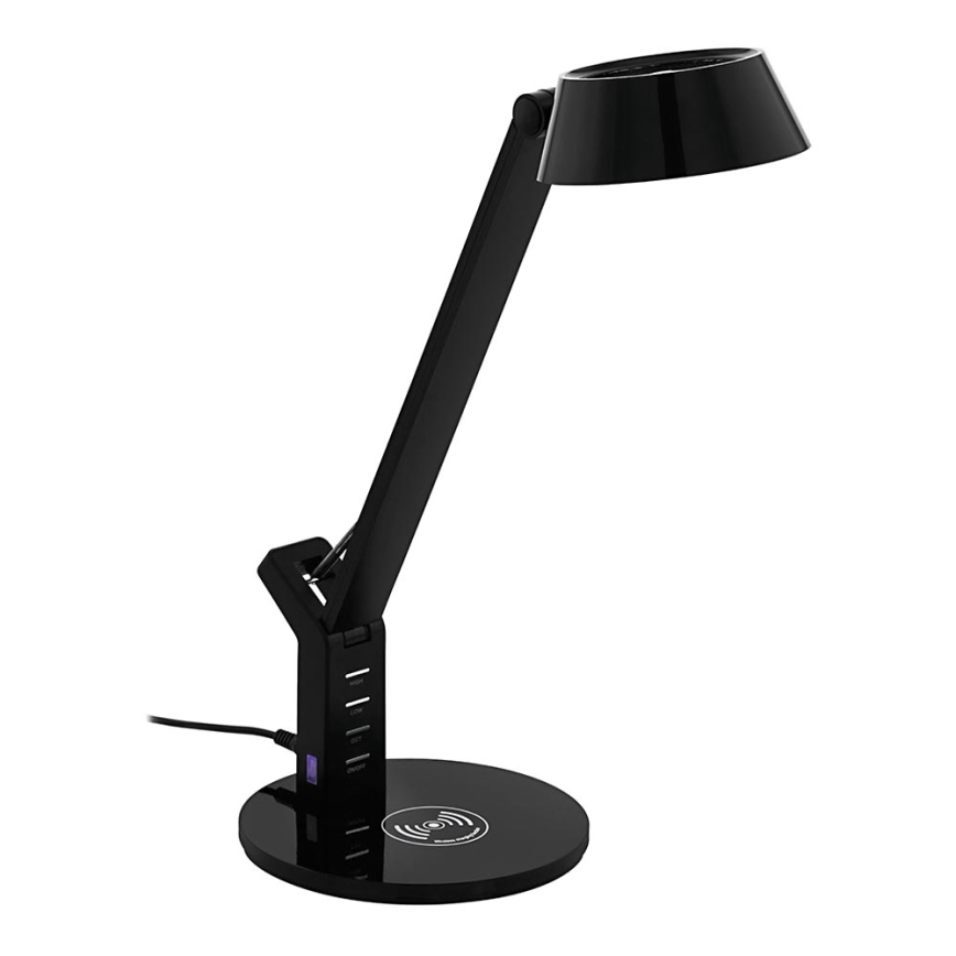 Eglo - LED Димируема сензорна настолна лампа с безжично зареждане LED/4,8W/230V черна