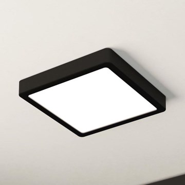 Eglo - LED Димируемо таванно осветително тяло LED/17W/230V черно 21x21 cm