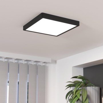 Eglo - LED димируемо таванно осветително тяло LED/20,5W/230V черно 28,5x28,5 cm