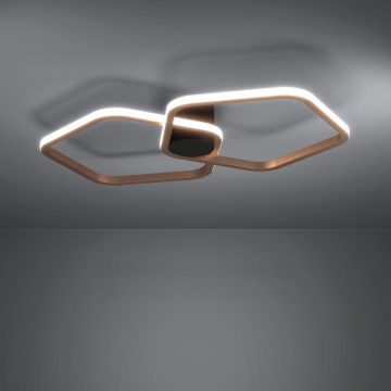 Eglo - LED димируемо таванно осветително тяло LED/20W/230V 2200-6500K месинг + дистанционно управление