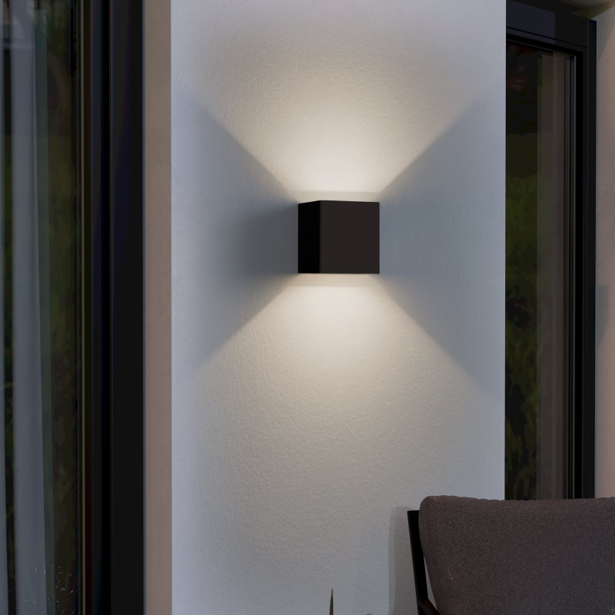 Eglo - LED Екстериорен аплик 2xLED/2,8W/230V IP54 черен