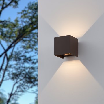 Eglo - LED Екстериорен аплик 2xLED/2,8W/230V IP54 кафяв