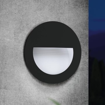Eglo - LED Екстериорна лампа за вграждане LED/2,5W/230V IP65 черна