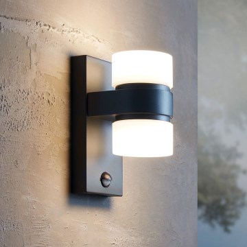 Eglo - LED Екстериорна Стенна лампа на сензор 2xLED/6W IP44