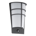 Eglo - LED Екстериорна Стенна лампа със сензор 2xLED/2,5W IP44