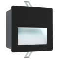 Eglo - LED Екстериорна лампа за вграждане LED/3,7W/230V IP65 черна