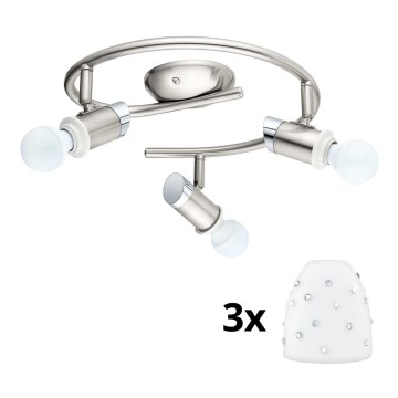 Eglo - LED Лунино осветително тяло MY CHOICE 3xE14/4W/230V мат хром/бяло